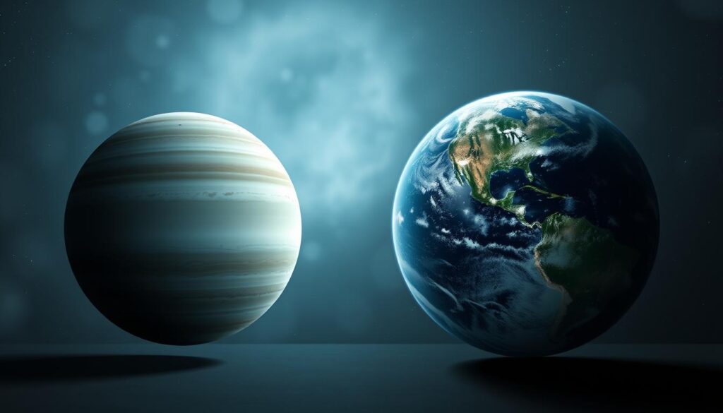 Perbandingan Uranus dengan Bumi Perbandingan Uranus dengan Bumi