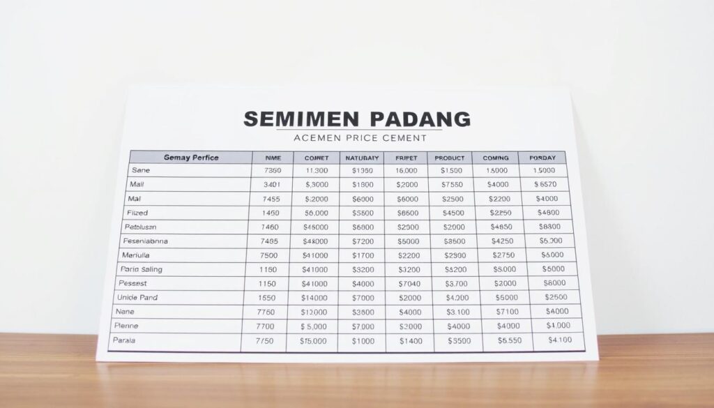 daftar harga semen Padang daftar harga semen Padang